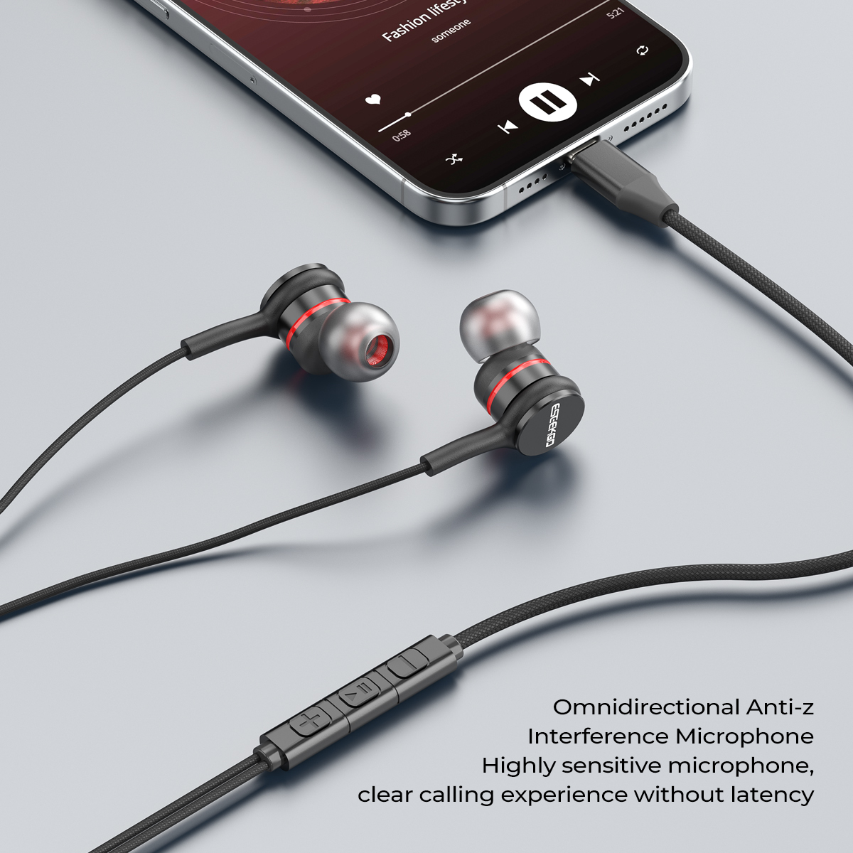 ESEEKGO E-68C Type-C Stereo Wired Earbuds