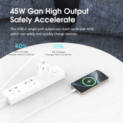 ESEEKGO T-45UB QC3.0 GaN PD45W Dual Ports Travel Charger