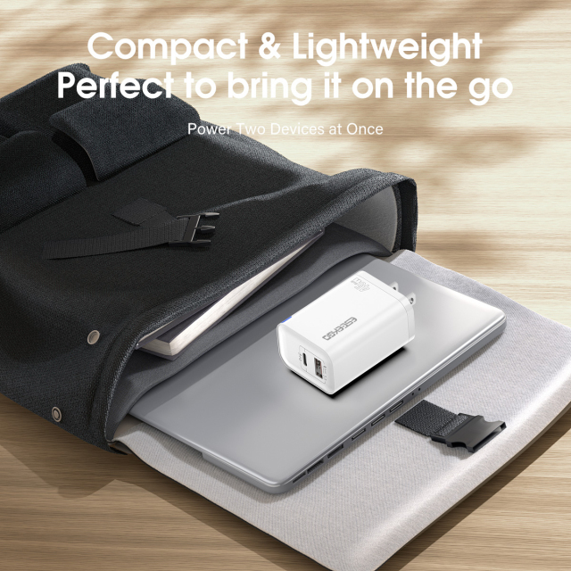 ESEEKGO T-45UB QC3.0 GaN PD45W Dual Ports Travel Charger