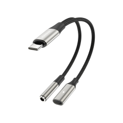 ESEEKGO ES-15C 2 In 1 Type-C to Type-C+3.5mm Audio Adapter