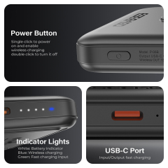 ESEEKGO P-06B 20W Magnetic Wireless Quick Charging Power Bank