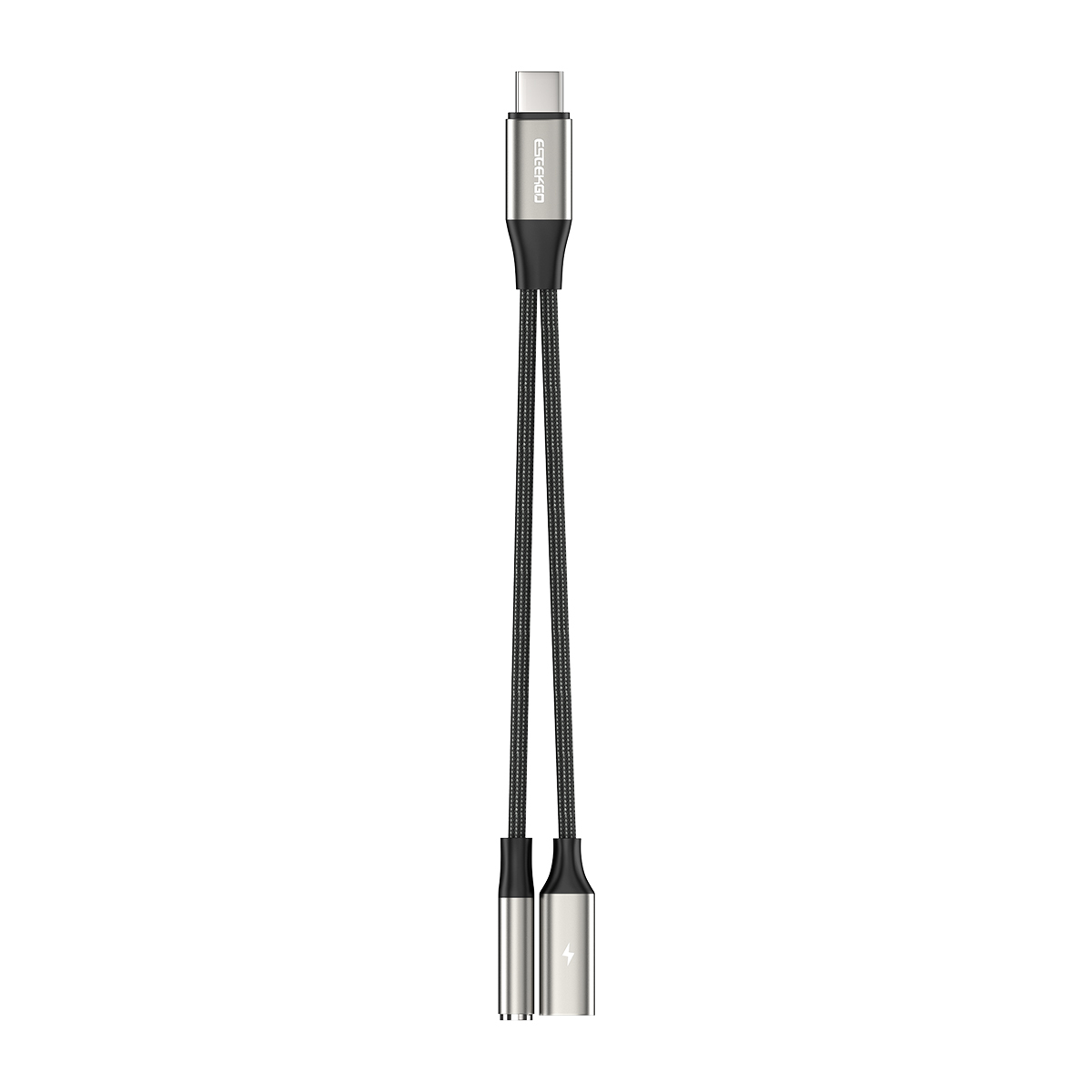 ESEEKGO ES-15C 2 In 1 Type-C to Type-C+3.5mm Audio Adapter
