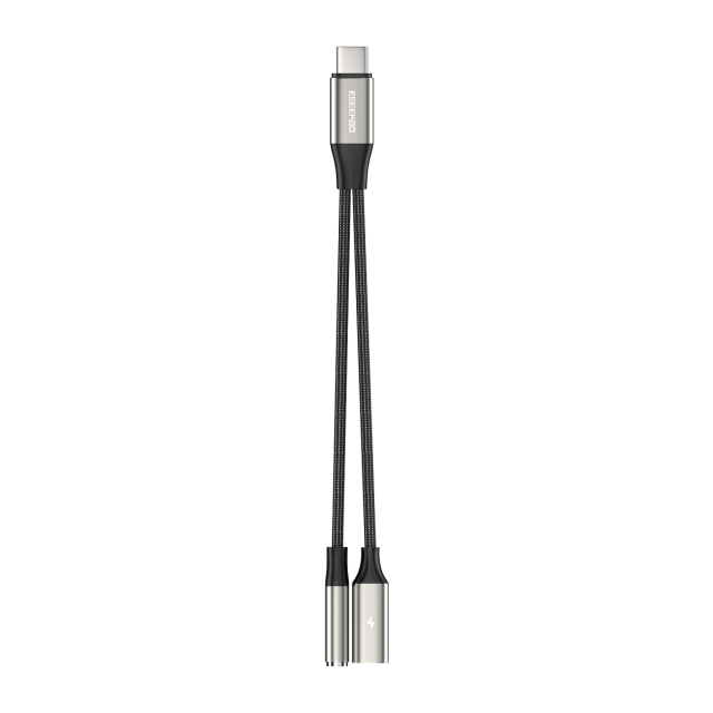 ESEEKGO ES-15C 2 In 1 Type-C to Type-C+3.5mm Audio Adapter