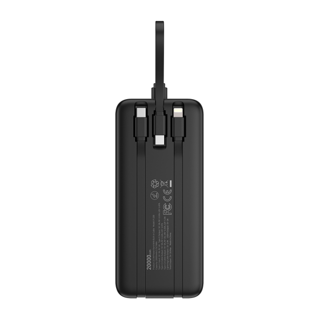 ESEEKGO P-22B PD20W 20000mAh Power Bank With Built-in 3 Cable