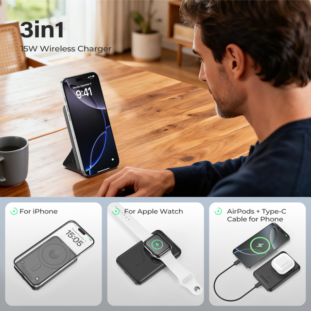 ESEEKGO P-06B 20W Magnetic Wireless Quick Charging Power Bank