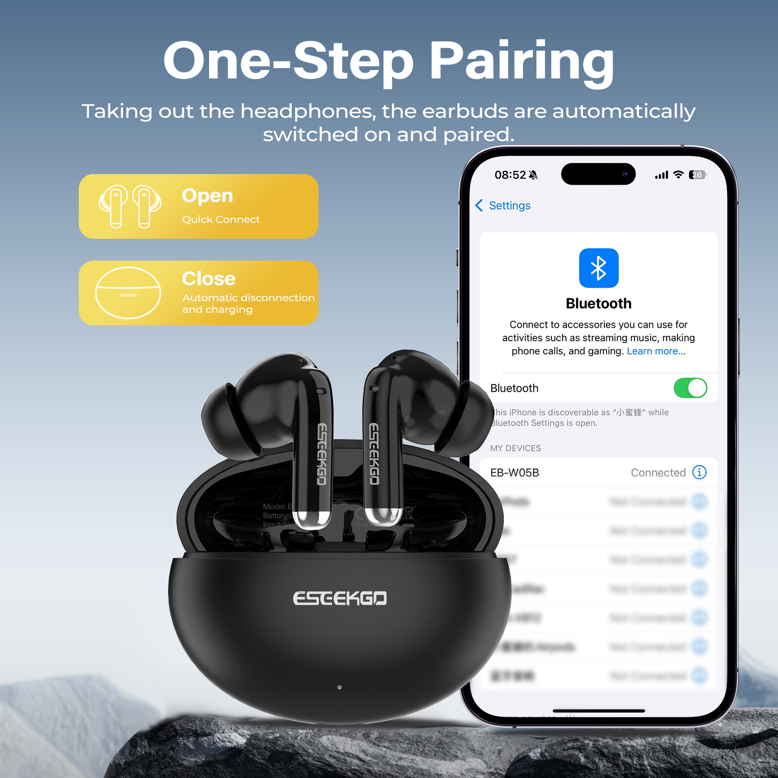 ESEEKGO EB-W05B TWS Wireless Bluetooth Earphones
