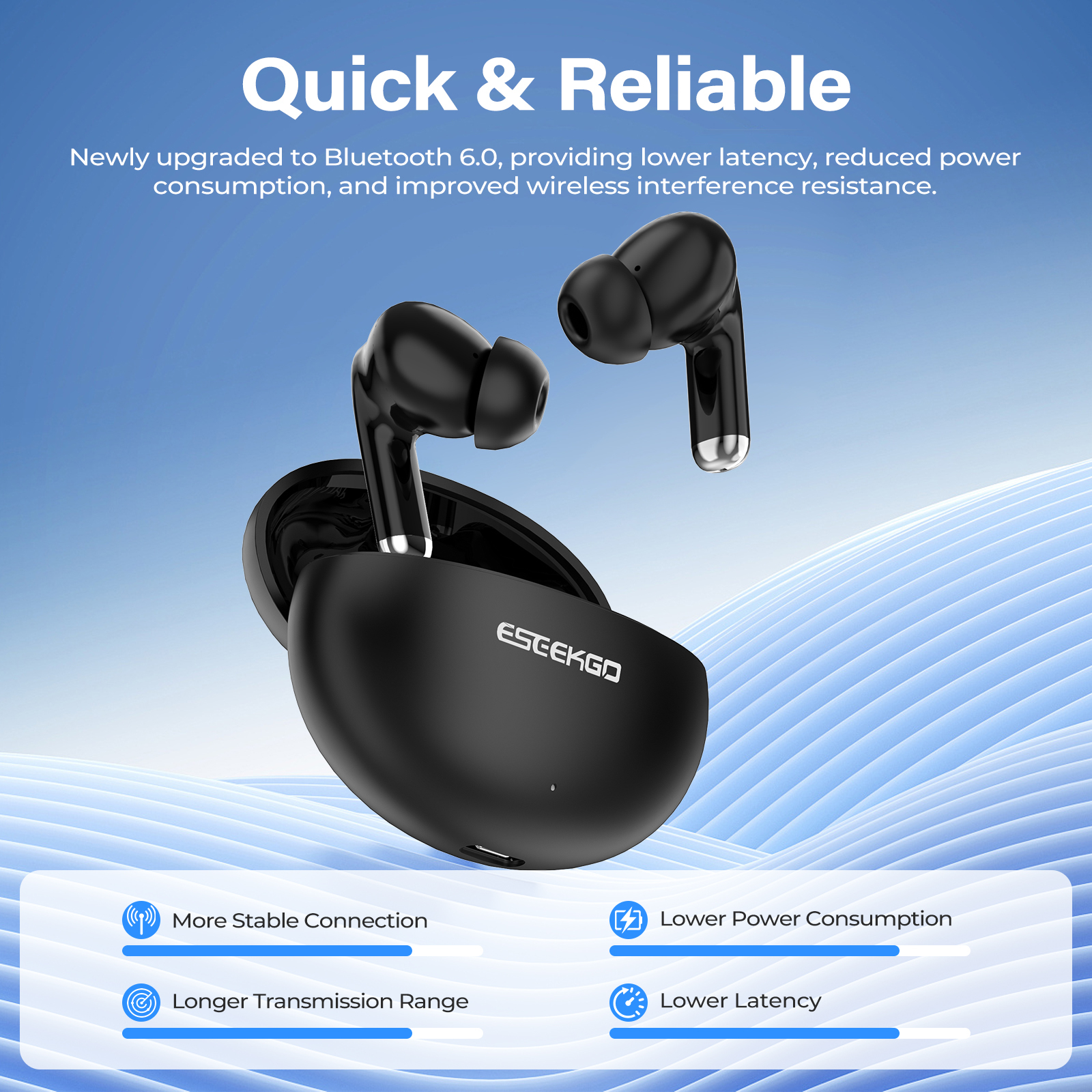 ESEEKGO EB-W05B TWS Wireless Bluetooth Earphones