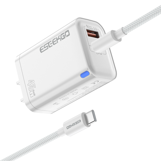 ESEEKGO T-45UC PD45W GaN Dual Ports Smart Charger Set