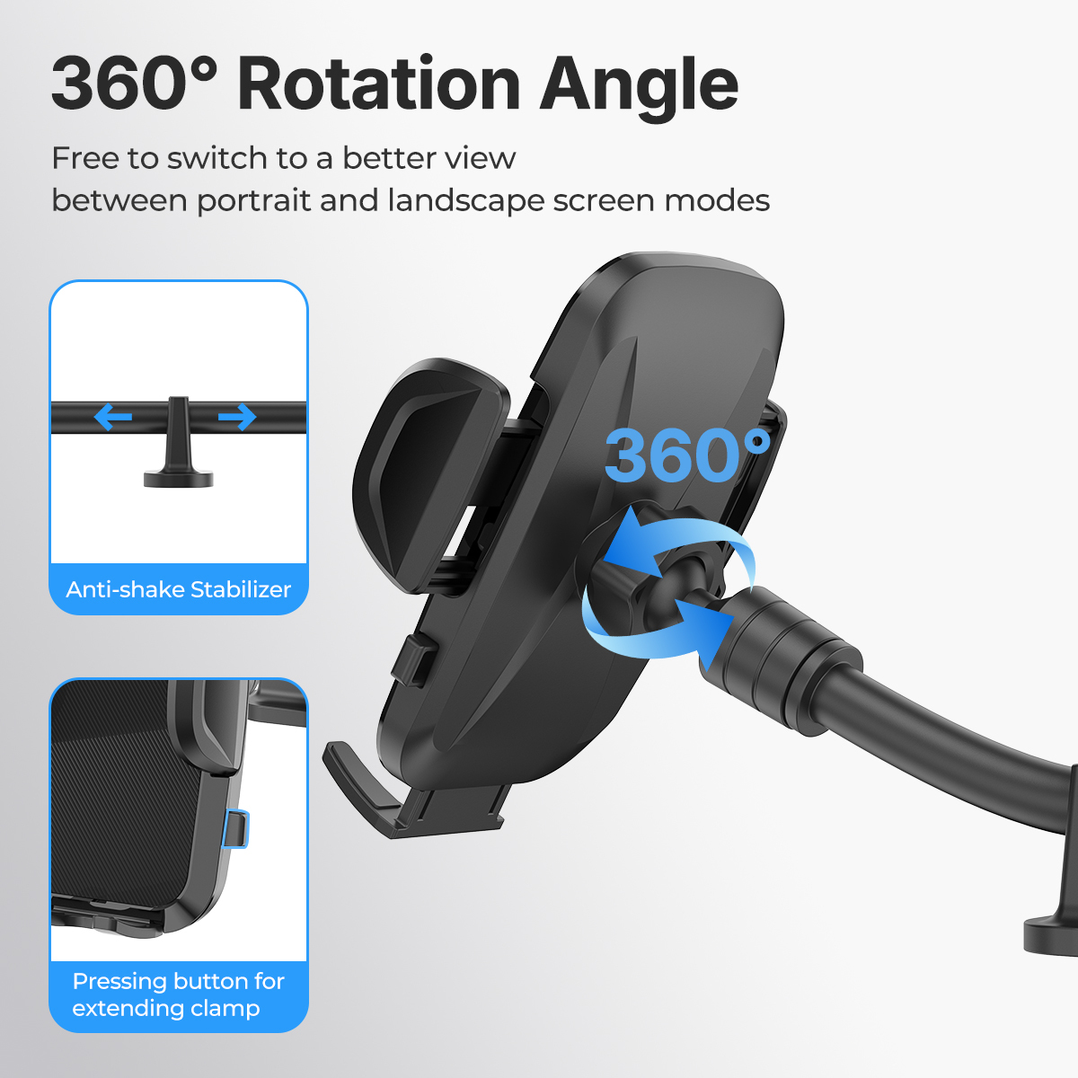 ESEEKGO CH-16 Universal clip on car phone holder
