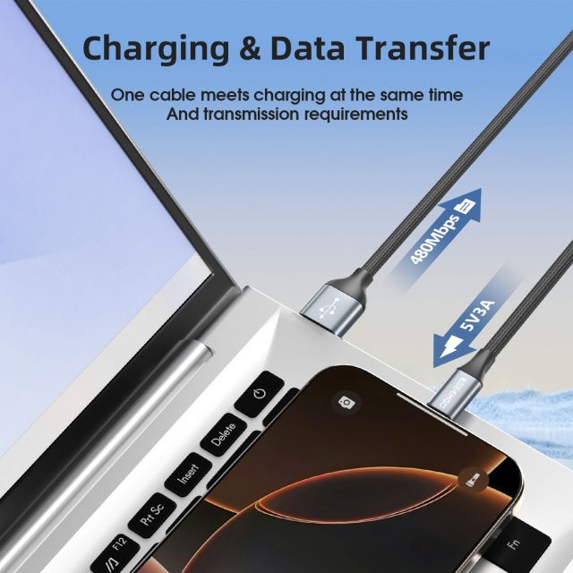 ESEEKGO G-63AL USB-A to 8PIN Data Cable