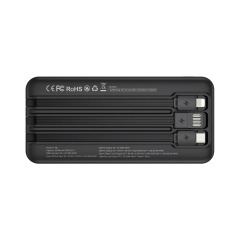ESEEKGO P-11B PD20W+22.5W 10000 mAh Power Bank With Built-in 3 Cables