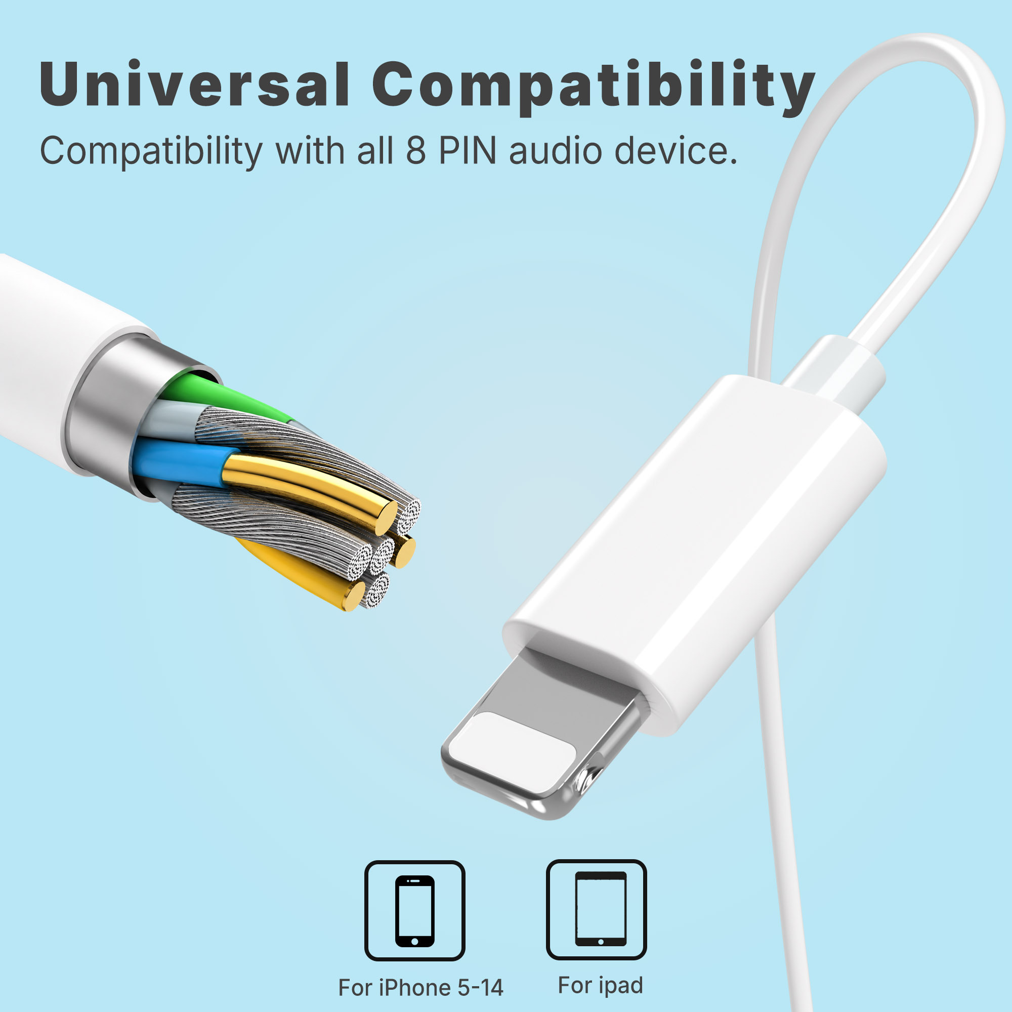 ESEEKGO E-10L 8PIN Bluetooth Stereo Wired Earbuds