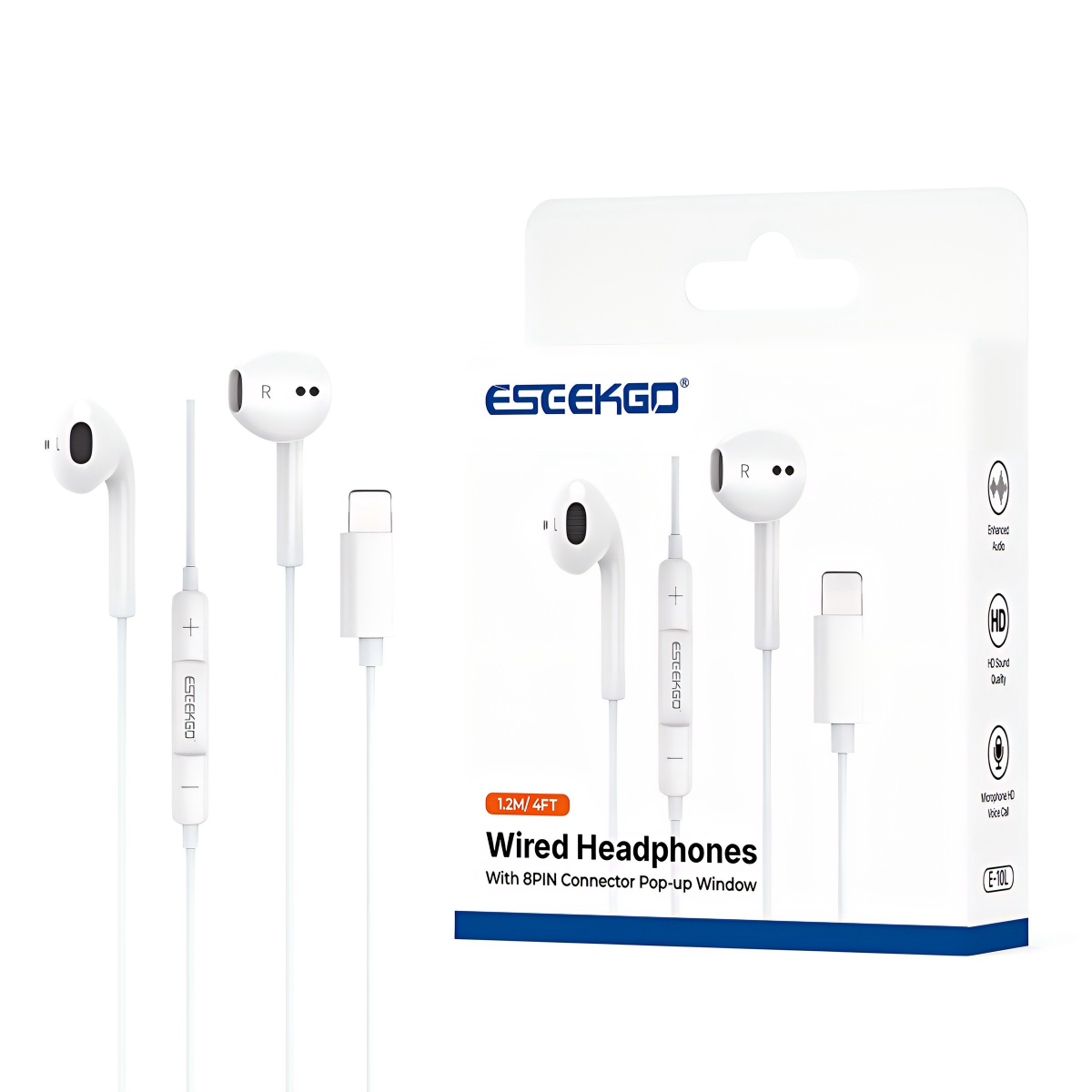 ESEEKGO E-10L 8PIN Bluetooth Stereo Wired Earbuds