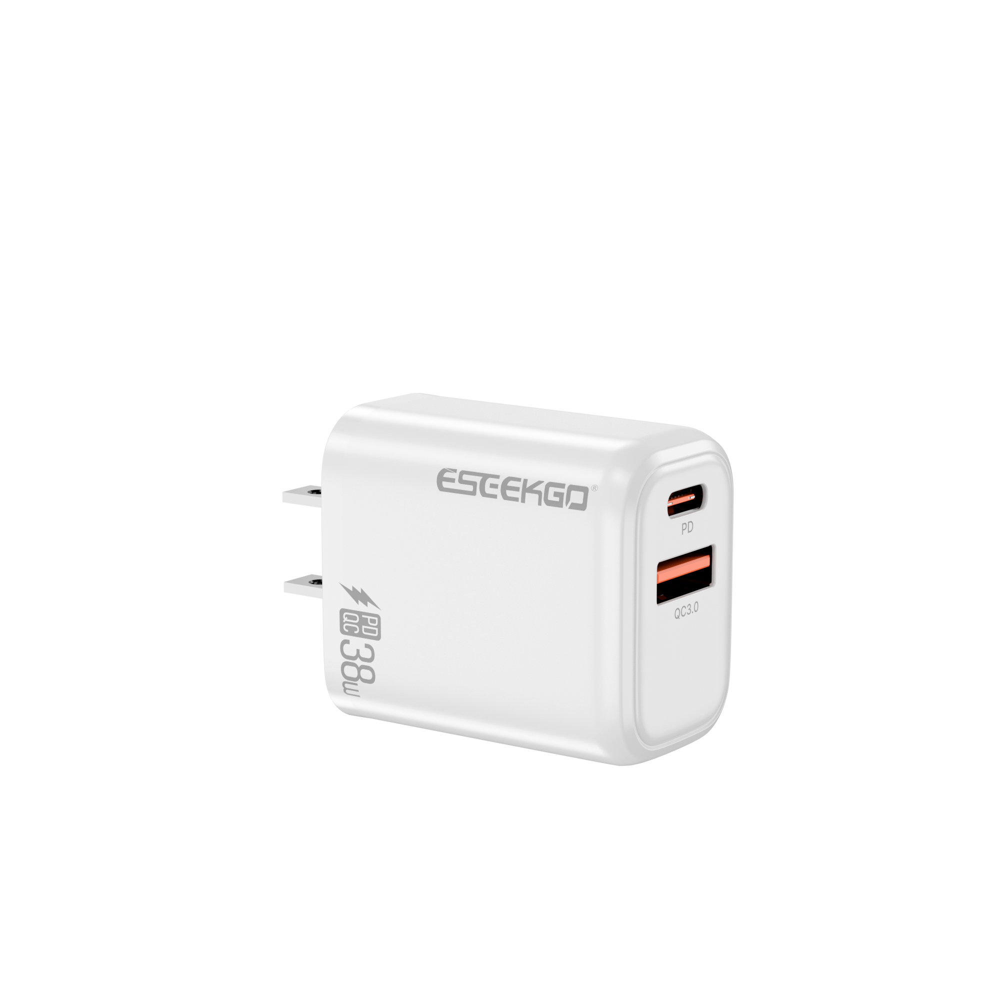 ESEEKGO T-35W 3.0A 38W QC3.0 USB A + Type-C Travel Adapter
