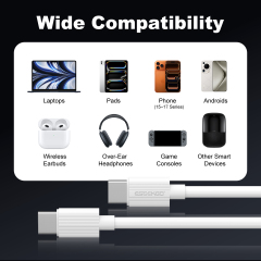 ESEEKGO G-01AW 3.0A 3.3FT Type-C to Type-C Charging Data Cable