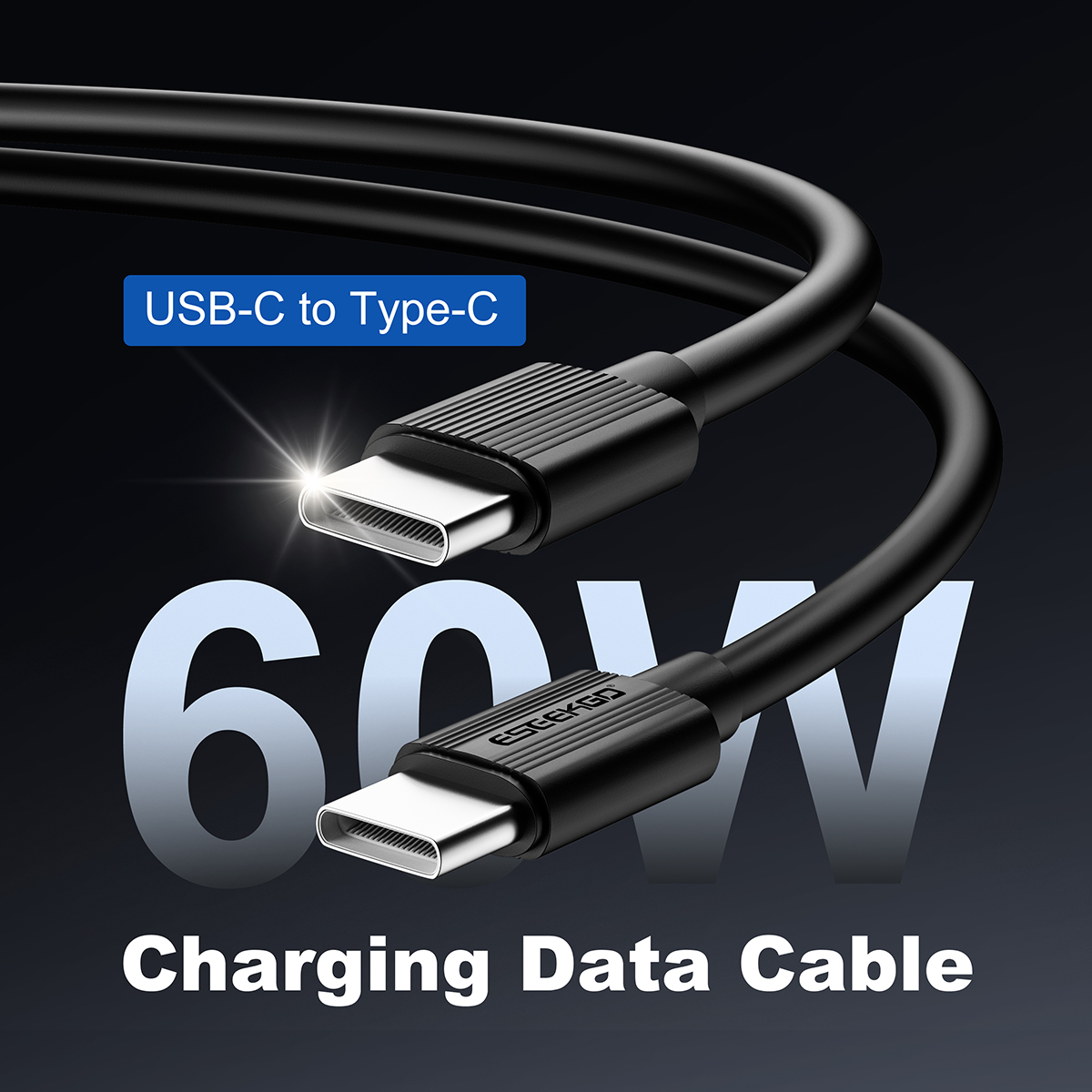 ESEEKGO G-01AB 3.0A 3.3FT Type-C to Type-C Charging Data Cable
