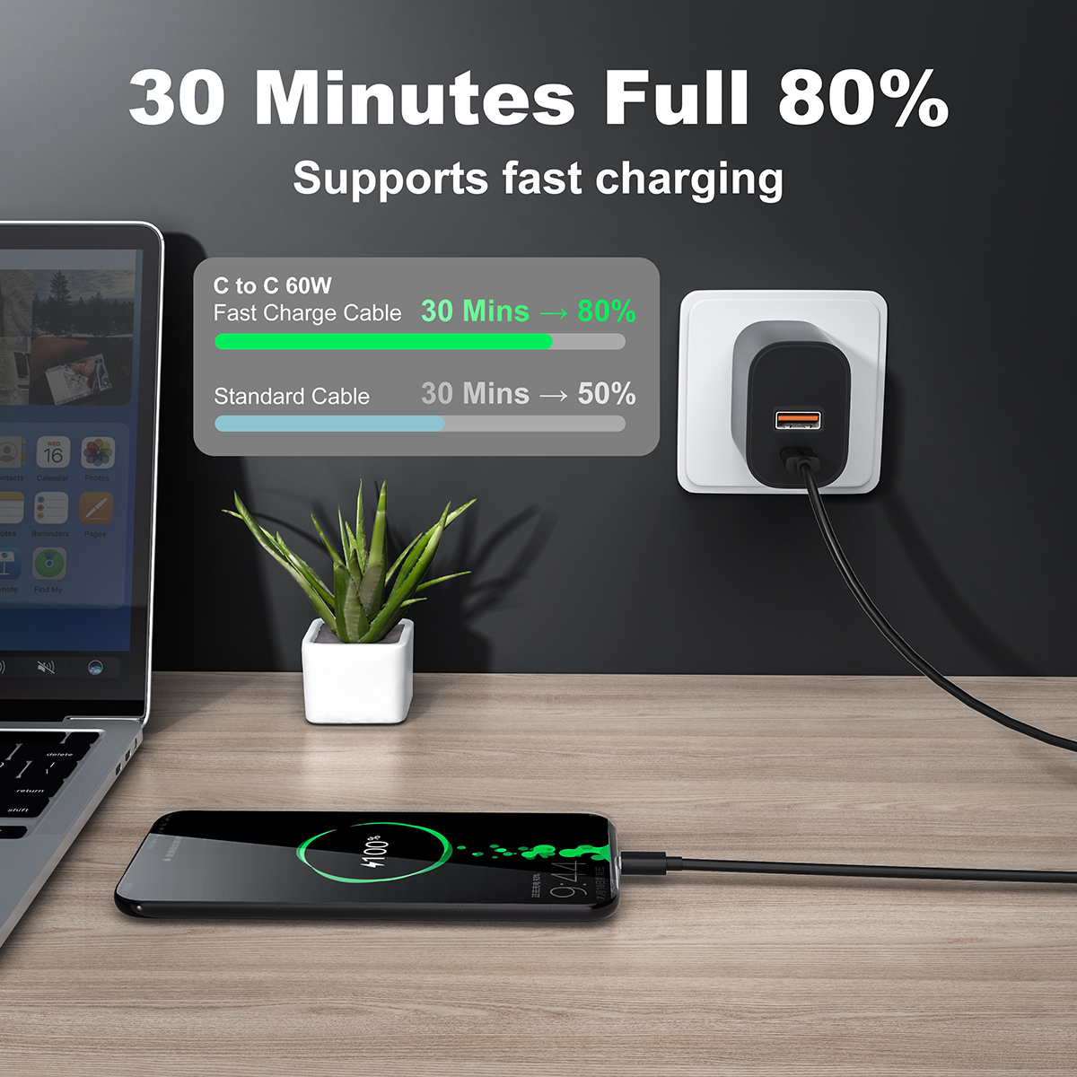 ESEEKGO G-01AB 3.0A 3.3FT Type-C to Type-C Charging Data Cable