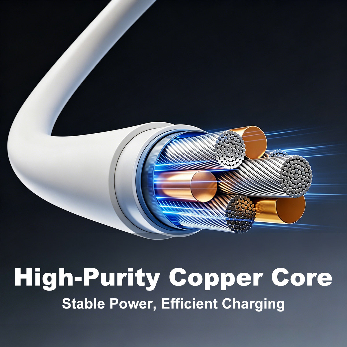 ESEEKGO G-04AW 3.0A 3.3FT Type-C to 8PIN Charging Data Cable