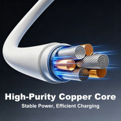 ESEEKGO G-04AW 3.0A 3.3FT Type-C to 8PIN Charging Data Cable