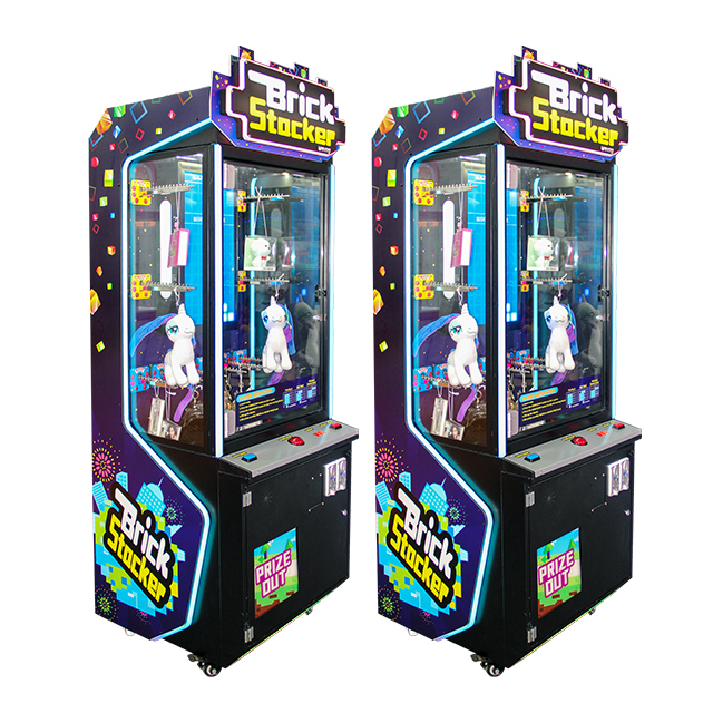 Arcade Game Coin Operated Brick Stacker Prize Machine Prize Machine