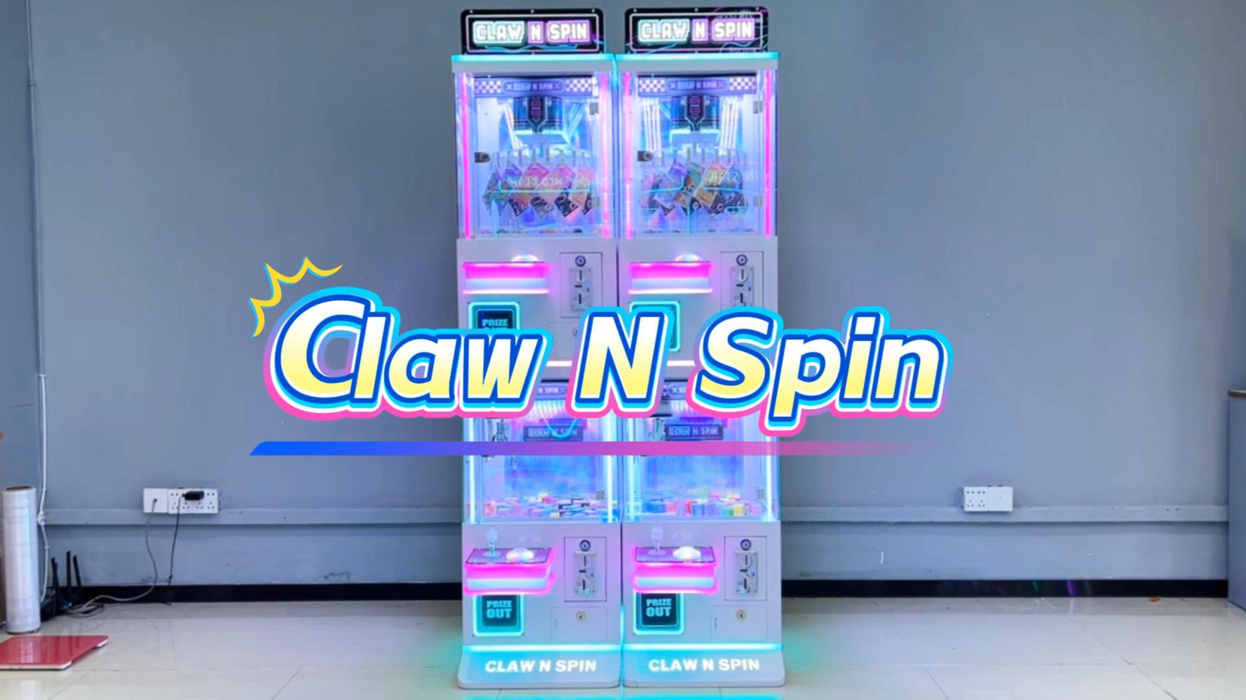 Claw N Spin Dual Gameplay Claw & Drop Prize Machine