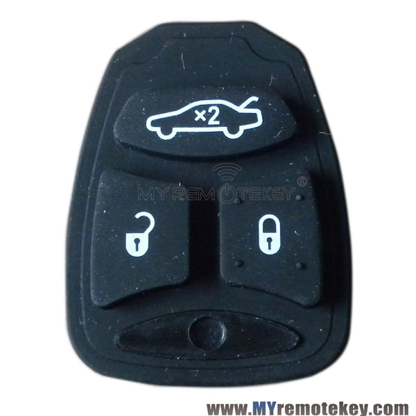 Rubber button pad for Chrysler Dodge Jeep remote key 3 button