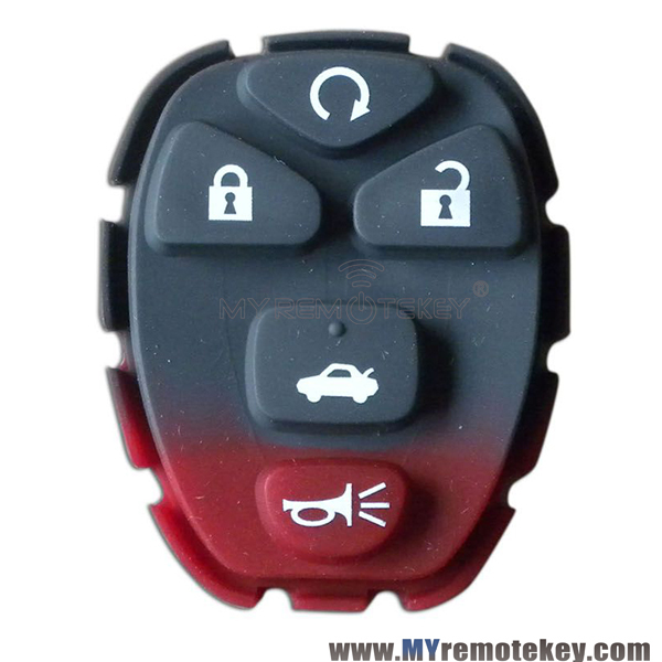 Remote rubber button pad for GM remote fob 5 button