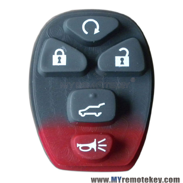 Remote rubber button pad for GM remote fob 5 button