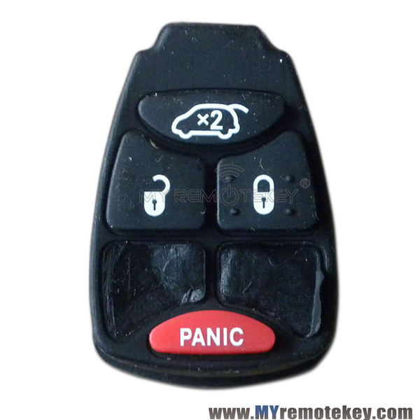 Rubber button pad for Chrysler Dodge Jeep remote key 3 button with panic