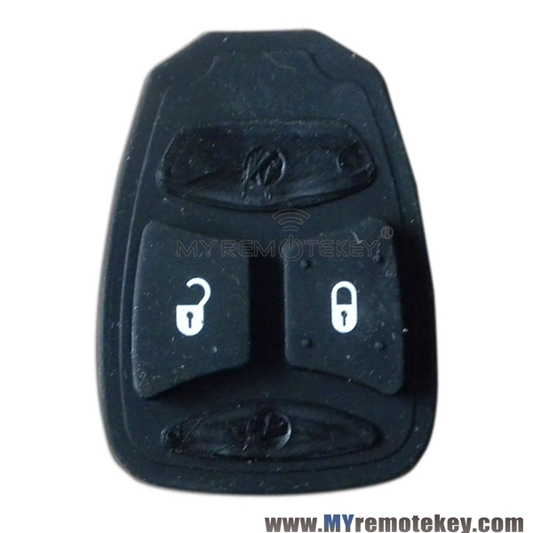 Rubber button pad for Chrysler Dodge Jeep remote key 2 button