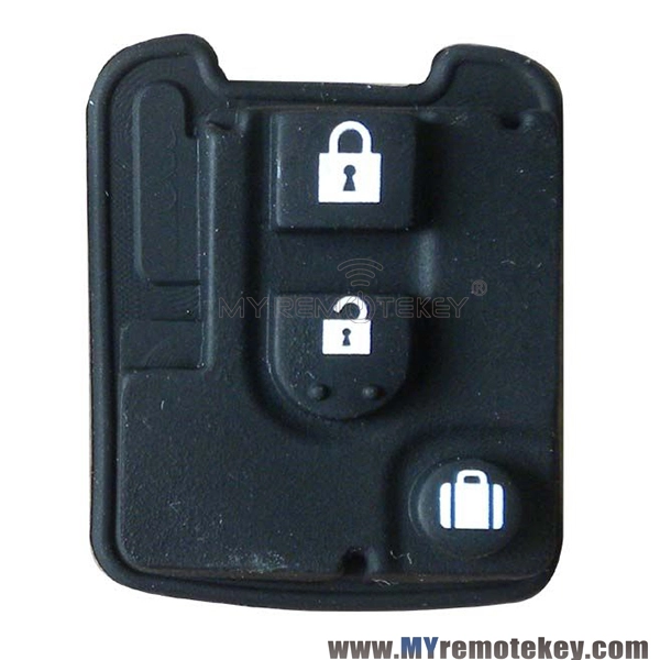 Remote rubber button pad for Nissan remote key 3 button