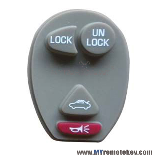 Remote rubber button pad for GM Buick remote fob 4 button