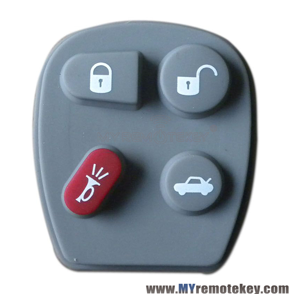 Remote rubber button pad for GM remote fob 4 button