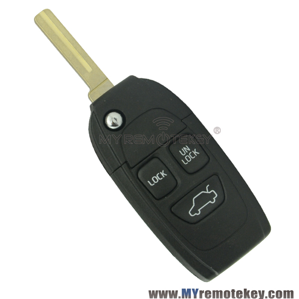 Refit flip key shell for volvo S40 S60 S80 V40 3 button NE66 blade