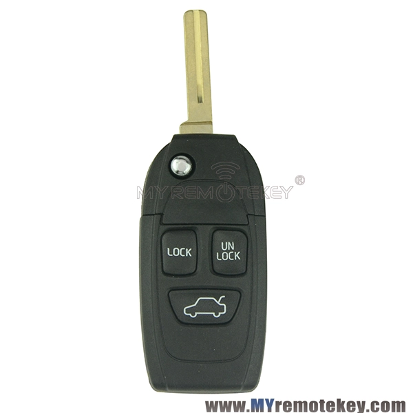 Refit flip key shell for volvo S40 S60 S80 V40 3 button NE66 blade