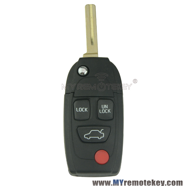 Refit remote key shell for volvo S40 S60 S80 V40 3 button with panic NE66