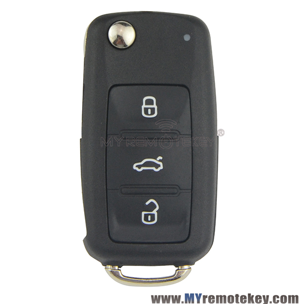 Flip remote key shell case 3 button for VW