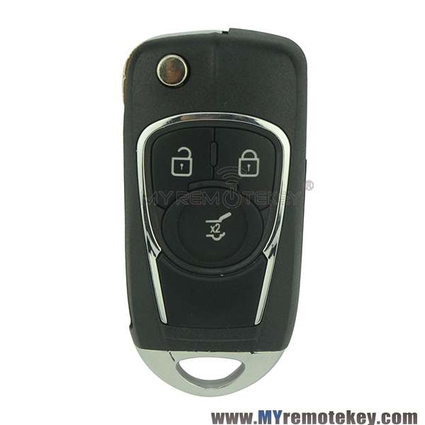 Refit flip remote car key case shell for Buick 3 button