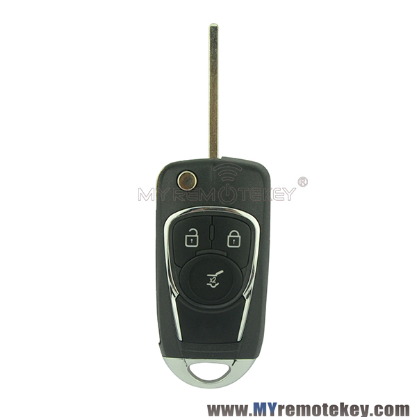 Refit flip remote car key case shell for Buick 3 button