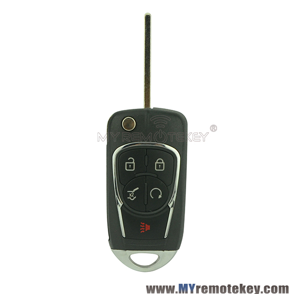 Refit flip remote car key case shell for Buick 5 button