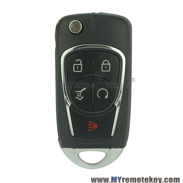 Refit flip remote car key case shell for Buick 5 button