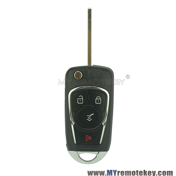 Refit flip remote car key case shell for Buick 4 button