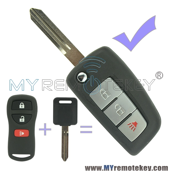 KBRASTU15 Refit flip remote car key for Nissan Quest Armada Titan Xterra Fontier Pathfinder 3 button