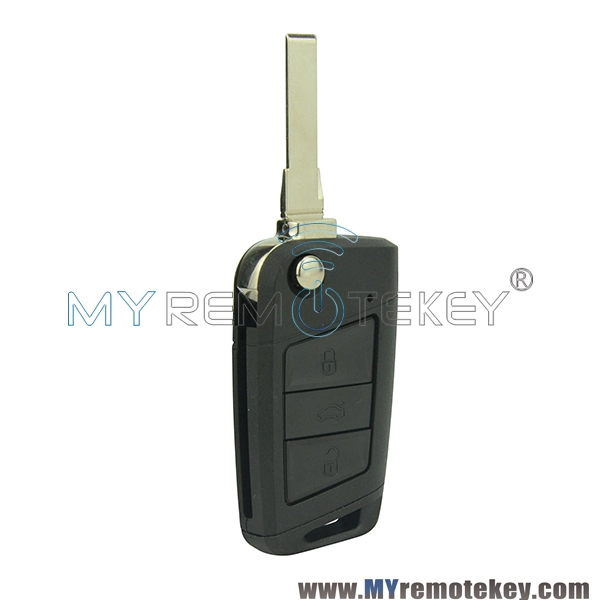 Flip remote key shell case 3 button for VW