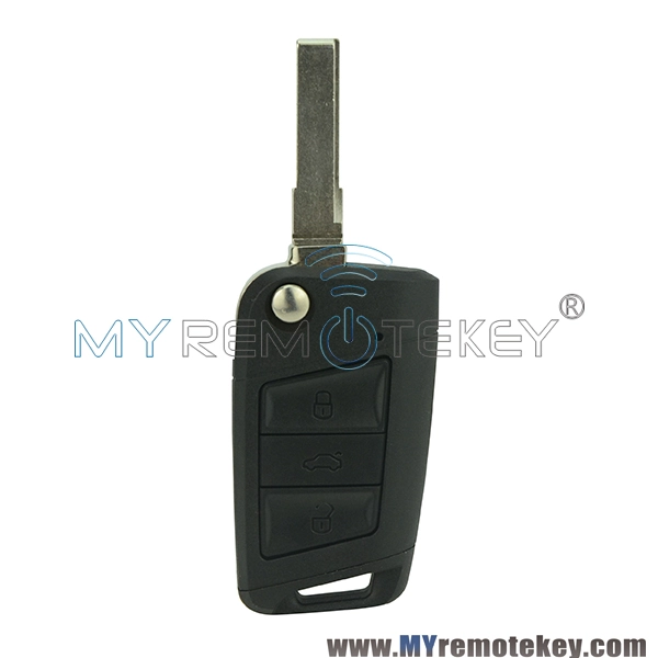 Flip remote key shell case 3 button for VW