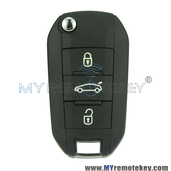 Flip remote car key for Peugeot 508 3 button 433mhz HU83