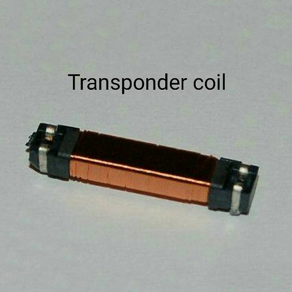 Remote key circuit board transponder coil