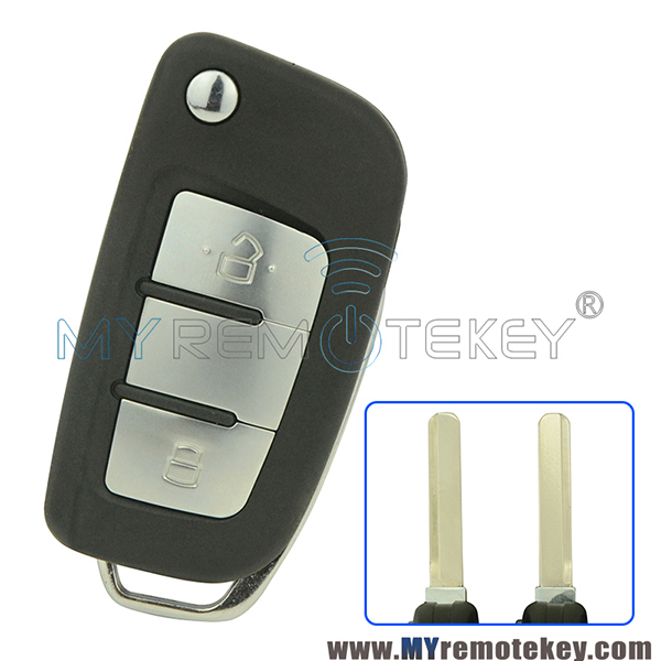 Flip remote car key shell case for Geely 2 button