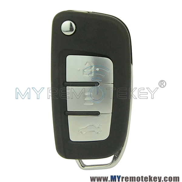 Flip remote car key shell case for Geely 3 button
