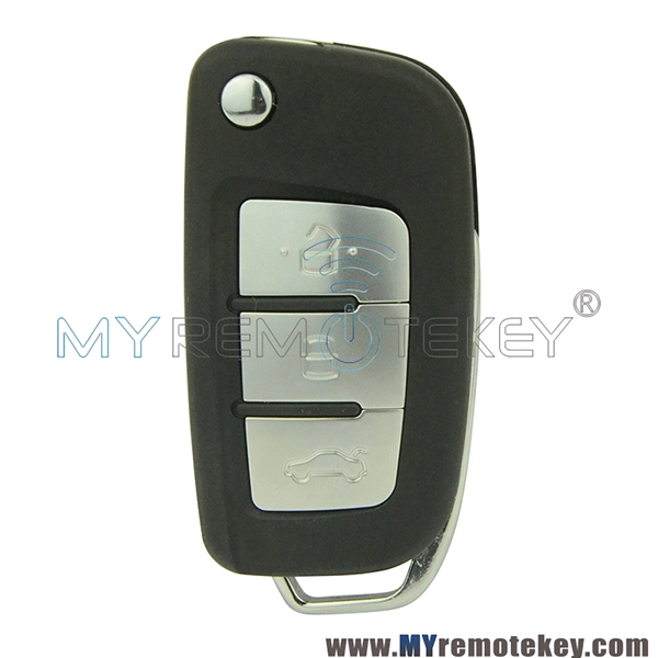 Flip refit remote car key shell case for ford 3 button HU101